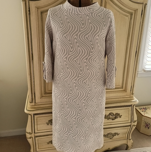 BEAUTIFUL 60S PINK AND GREEN MATLASSE DRESS! - Picture 10 of 16